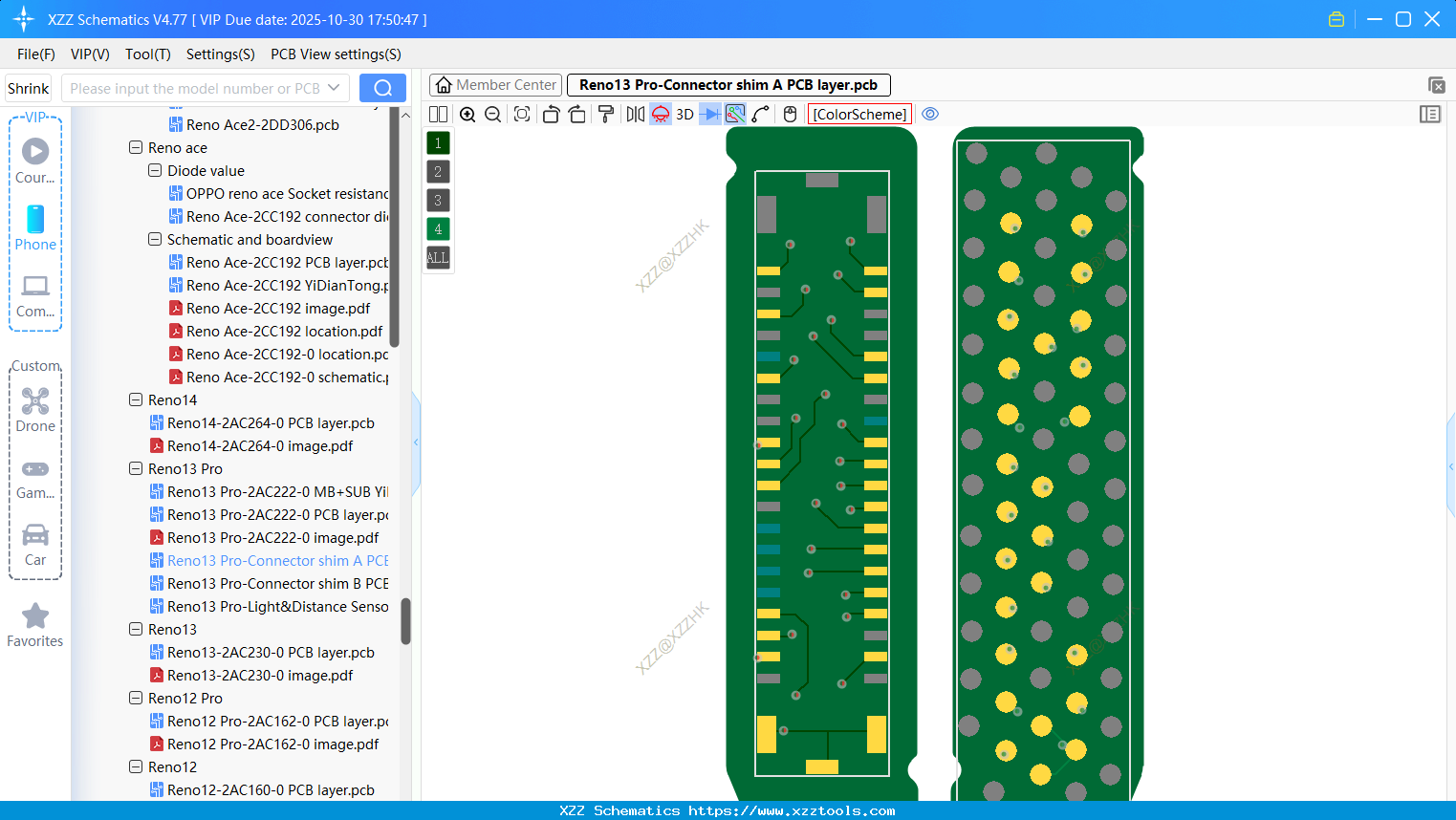 OPPO Reno13 Pro-Connector Shim A PCB Layer